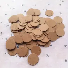 2 см последний маленький круглый крафт бумажные бирки набор бумажных этикеток Пустые бирки карты с пеньковой веревкой 2000 шт/партия