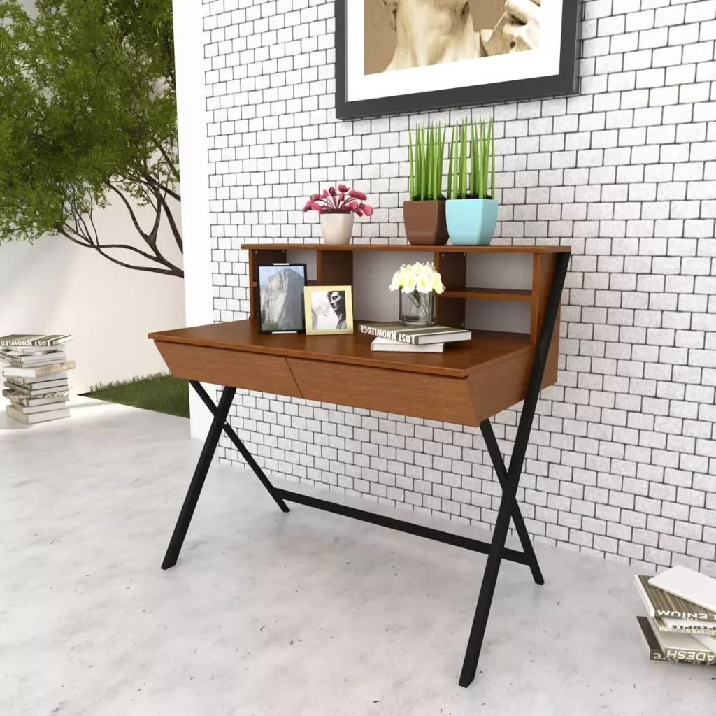 

Workstation Computer Desk with 2 Drawers Modern Office Desk Table For Study Bedroom Living Room Desk Fast Shipping