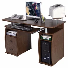 Goplus компьютер PC Рабочий стол рабочая станция Office для дома Мониторы и принтер полки Мебель современная офисная с 2 ящиками hw49511
