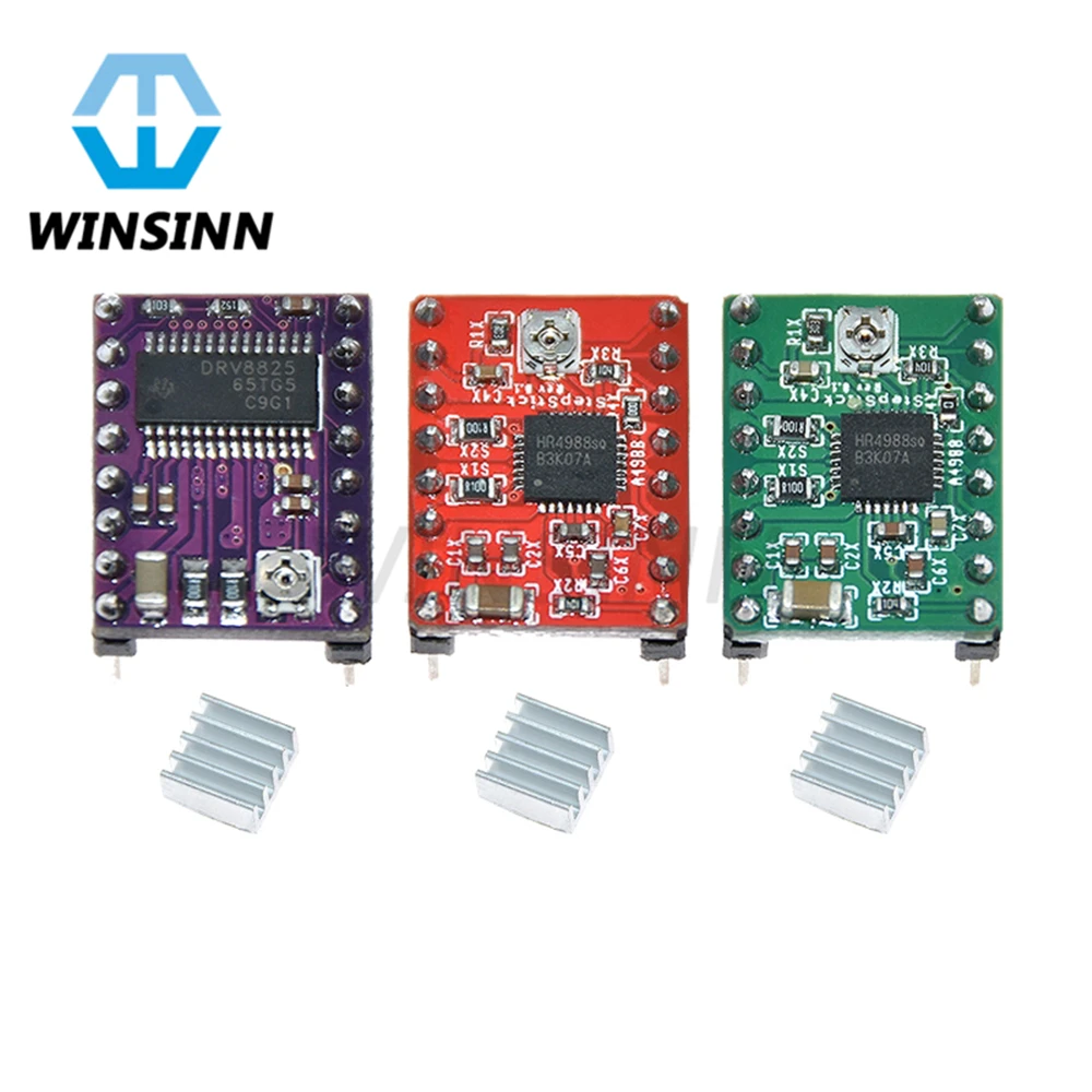 StepStick A4988 DRV8825 محرك متدرج نموذج مشغل الناقل 4-طبقة PCB ل 3D طابعة