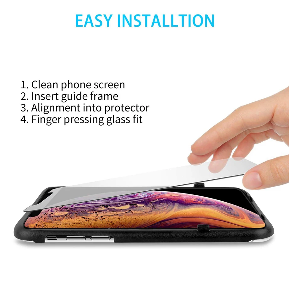 3 шт. закаленное стекло для iPhone XS Max жесткий защитный чехол дружественная Защитная
