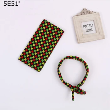 

Sport kerchief headband cotton 100%/ grid printed 55cm/Many Uses