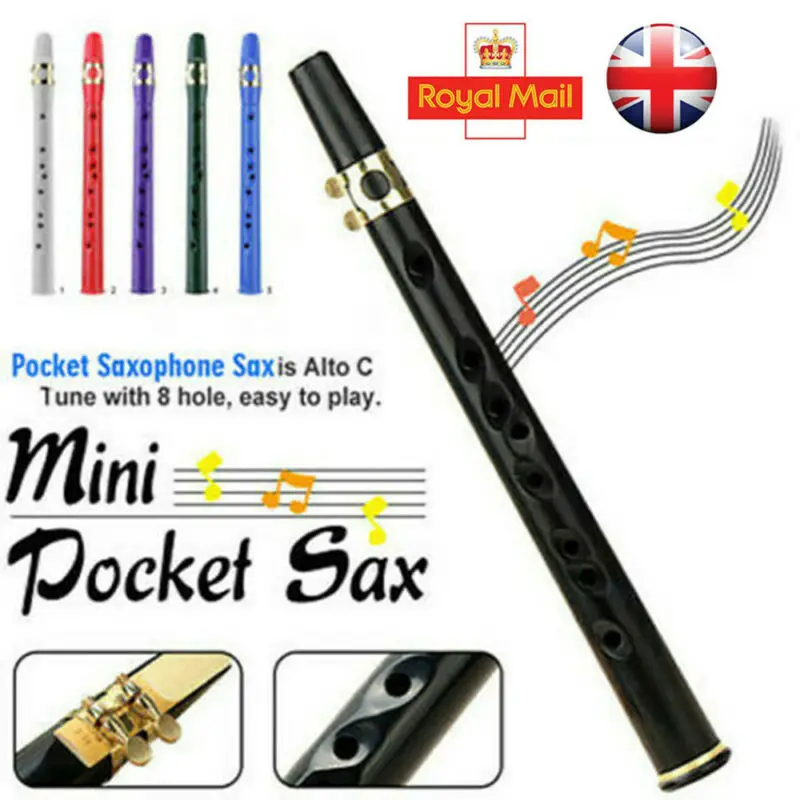 

8 Holes Little Sax Mini Alto Saxophone Simple Key C Pocket Music Tool + Bag