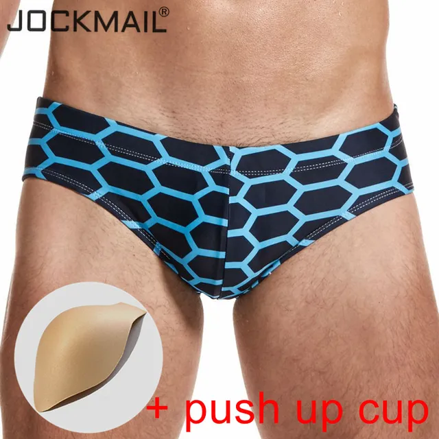 Cheap JOCKMAIL brand Bulge Enhancing men's swimwear low waist sexy push up cup gay men swimsuit shorts men's surfing swim pants Cheap JOCKMAIL brand Bulge Enhancing men's swimwear low waist sexy push up cup gay men swimsuit shorts men's surfing swim pants