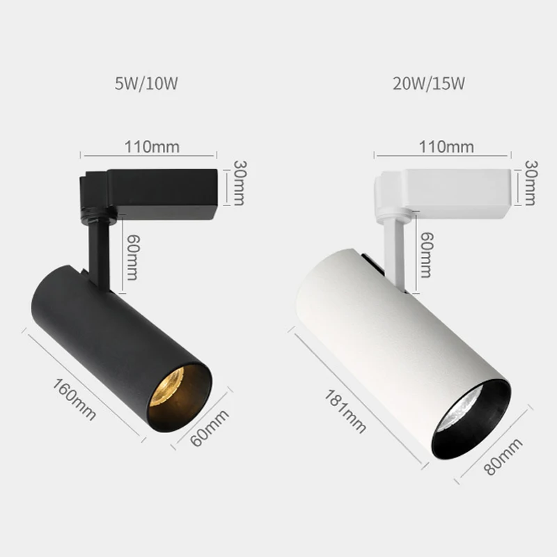 شحن مجاني عالية الجودة مصابيح للممرات مزودة بإضاءة led 5 واط 10 واط 15 واط 20 واط أضواء مسارات سباق الفرس 2/3-سلك موصل 110 فولت 220 فولت أدى أضواء المسار...