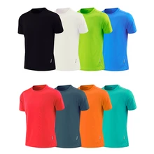 Йога работает рубашка Для женщин быстросохнущая дышащий стрейч футболки Фитнес Обучение Спорт девушку Свободные с круглым вырезом Рубашка с короткими рукавами рубашки