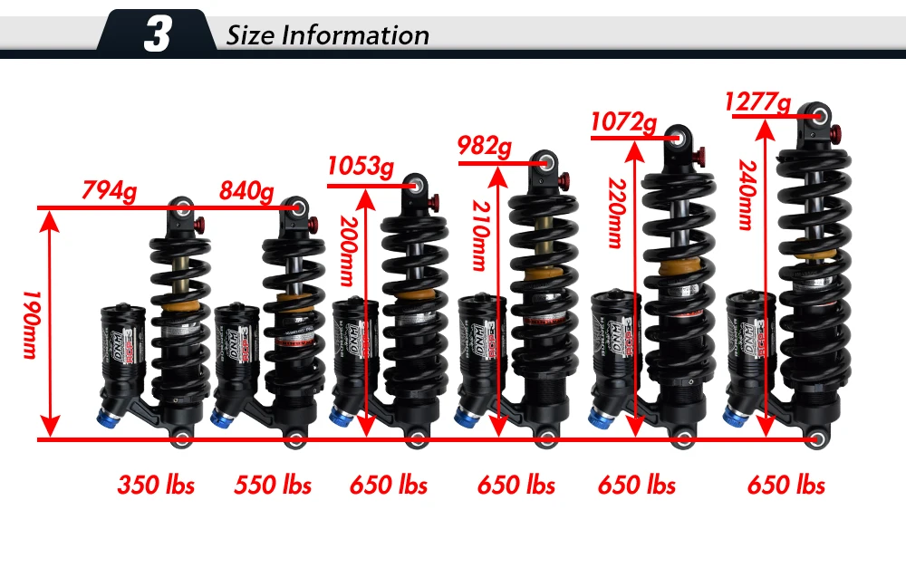 DNM RCP3 задний амортизатор для велосипеда MTB Запчасти для велосипеда аксессуары для горного велосипеда масляная пружинная подвеска для горного велосипеда задние амортизаторы