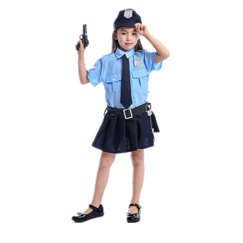 

Police little girl role playing Halloween costume game party prop costume
