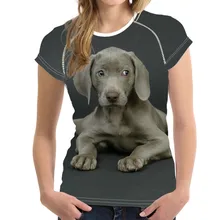 Kawaii Puppy Weimaraner/женские летние футболки с принтом в стиле Харадзюку, рисунок животных, Короткие топы, футболки, повседневные футболки