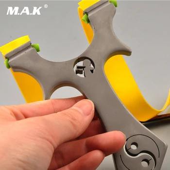 

Slingshot of Stainless Steel Matte Surface Taiji Flat skin Unbounded Slingshot for Hunting Shooting Outdoor Archery
