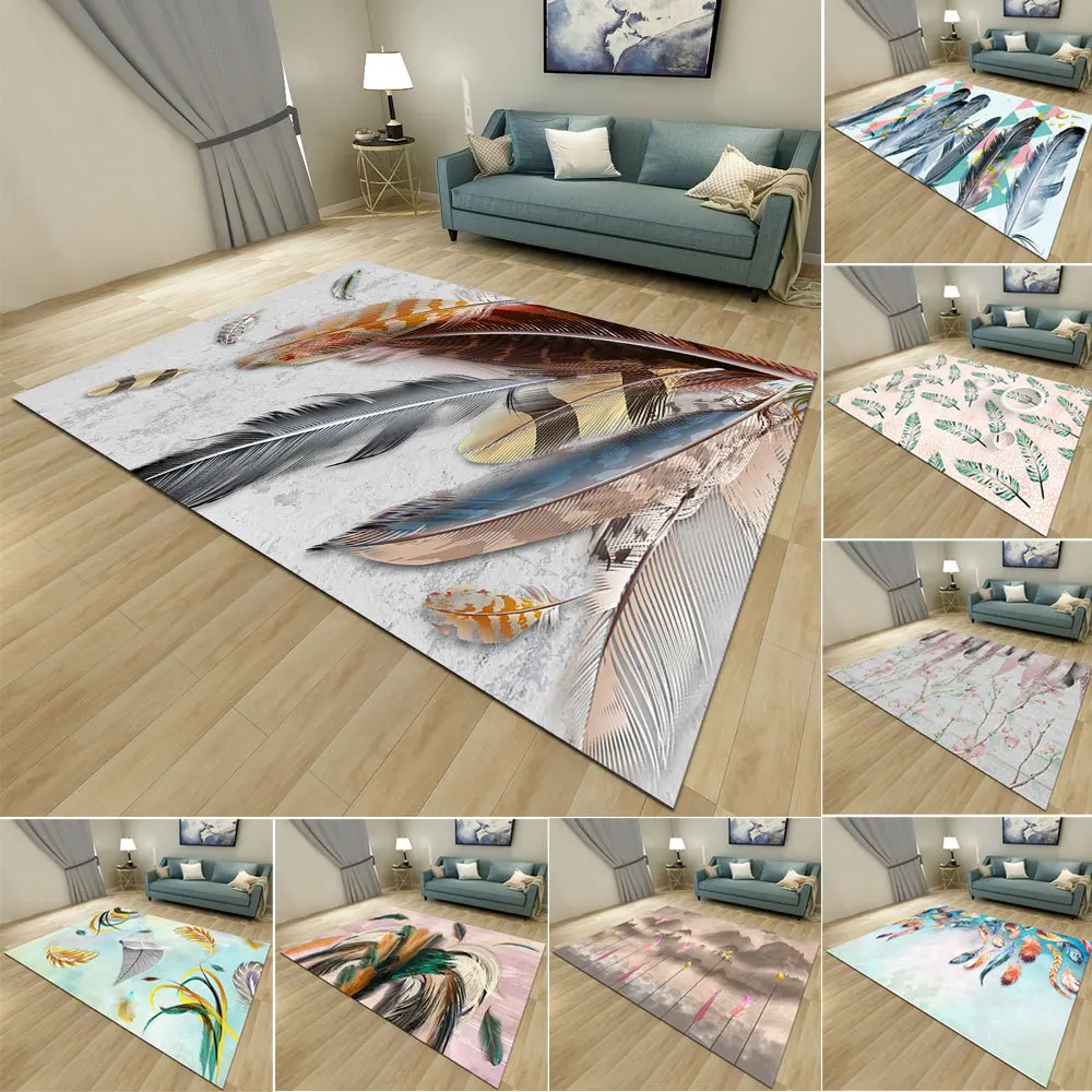 Nordic feather carpet Modern home area rugs for living room bedroom table mat children room chair large rug parlor customized