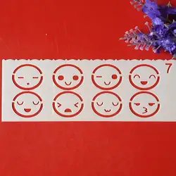 Горячие 15x5 см Emoji лицо DIY Craft наслоения Трафареты стены Краски записки Stamp тиснильный альбом декоративная открытка шаблон