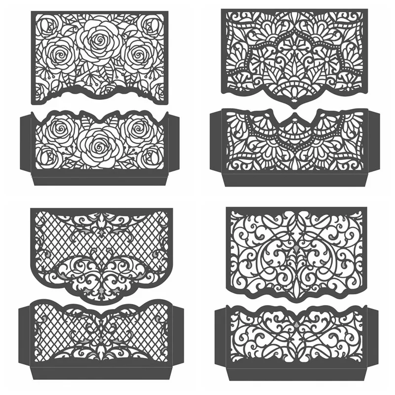  Split Lace Frame Metal Cutting Dies Stencils For DIY Scrapbooking Decoration Embossing Invitation C