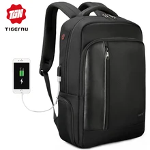 Tigernu USB, водонепроницаемые мужские рюкзаки с защитой от кражи, 15,6 дюймов, для ноутбука, бизнес, женский рюкзак, для путешествий, большой школьный ранец для подростка