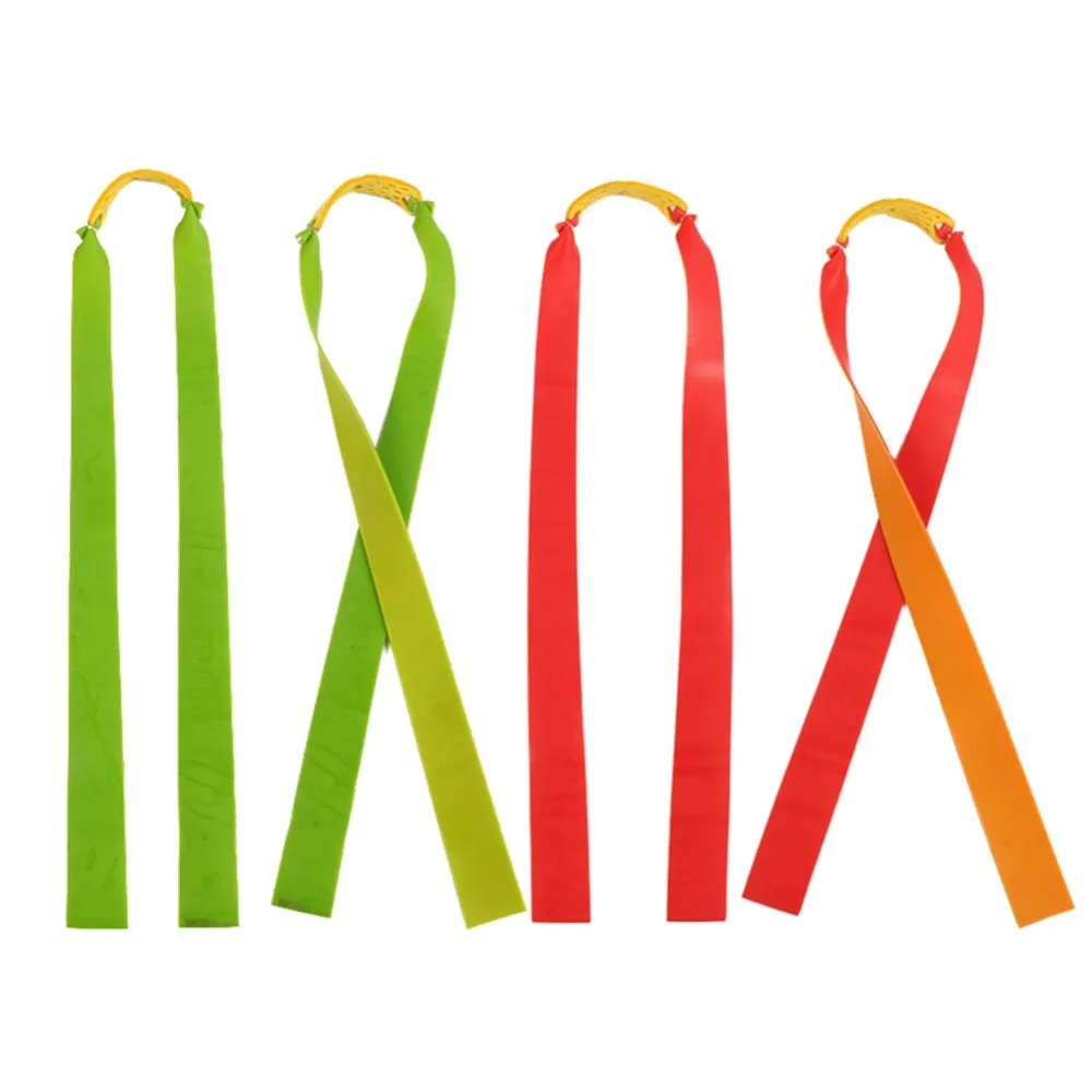 

5pcs Slingshot Powerful Elastic Flat Rubber Band Practical Hunting Sports Catapult Kit Set Slingshot Rubber Random Color