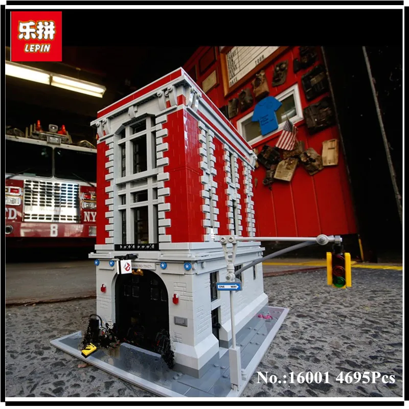 

IN STOCK LEPIN 16001 4695Pcs Ghostbusters Firehouse Headquarters Model Building Kits Model set Compatible With 75827