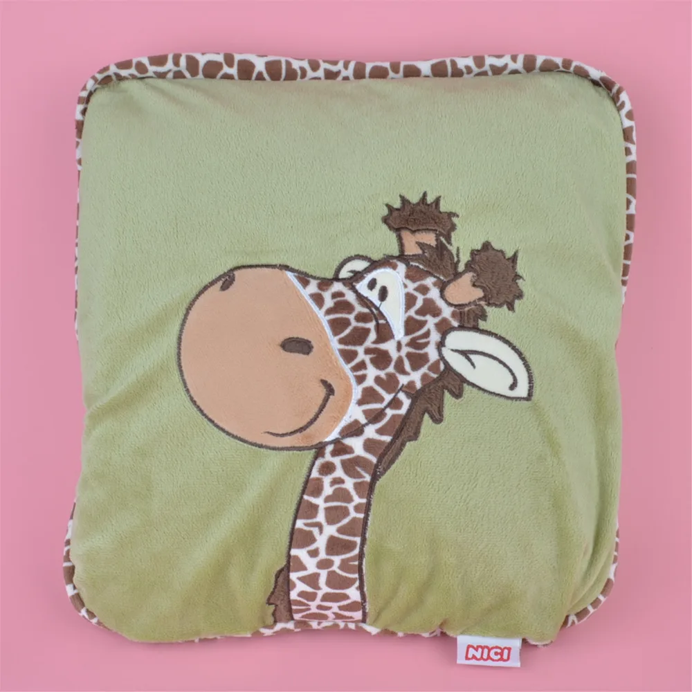 2 in 1 Multi function Green Color Giraffe Plush Cushion, Kids Child Plush Blanket Pillow Gift