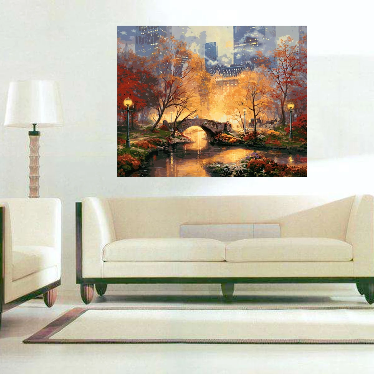 JX-LCLYL 50*40 см DIY Набор для рисования по номерам цифровая масляная краска холст
