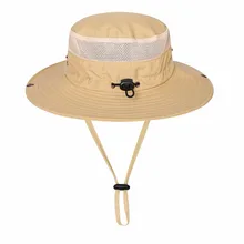 Для женщин и мужчин нейлоновая сетка рабака солнца шапка Панама дышащая упаковка складной зонт с подбородком ремень