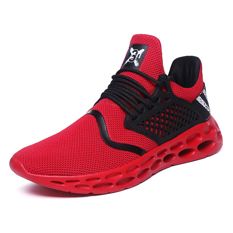 BomKinta/высокое качество; Большой размер 46; повседневная мужская обувь; Лидер продаж года; теннисные кроссовки; Мужская обувь; брендовая мужская амортизирующая обувь; Ayakkabi - Цвет: Red B