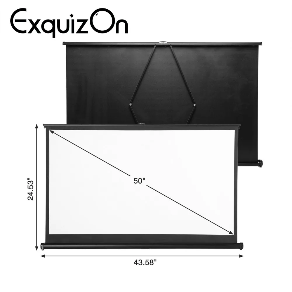 Exquizon 50 дюймов 16:9 ноутбук расширяемый свет рабочего стола HD Настольный экран для