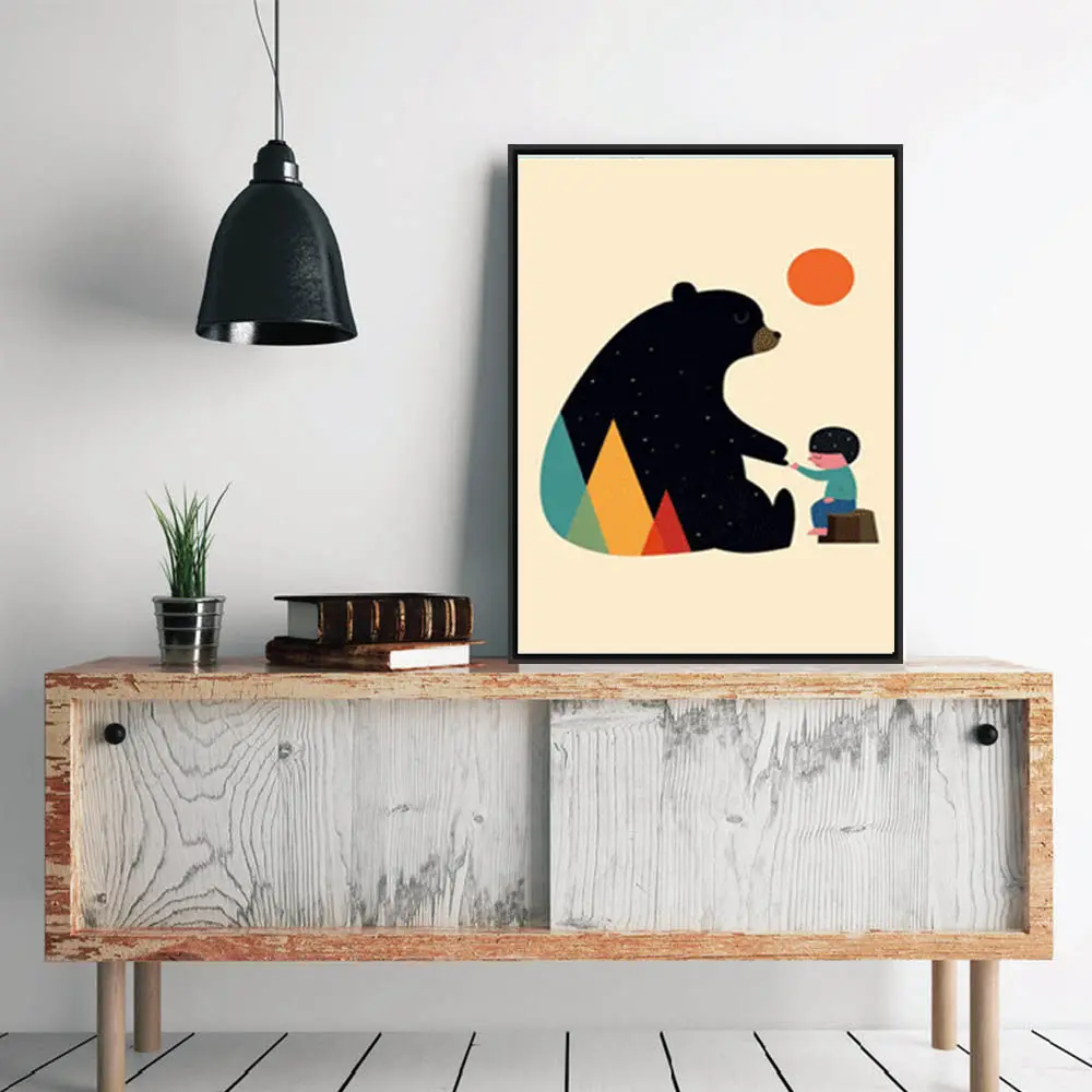 Amazing-Nordic-Style-Canvas-Painting-Harmonious-bear-kids-Art-Print-wall-Poster-Creative-Wall-Paper-for (1)