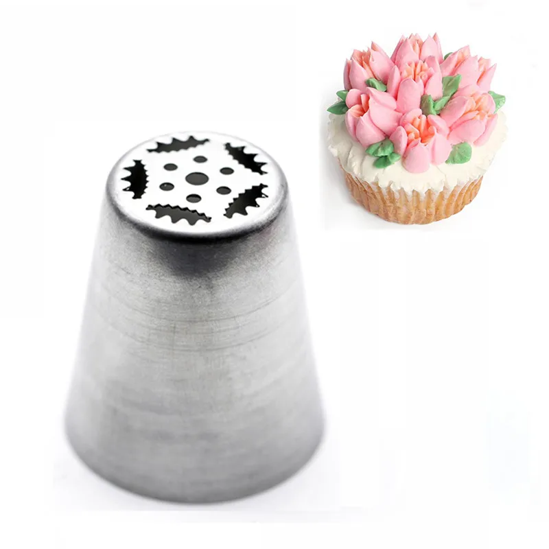 

12# Russian Nozzle Tulip Icing Piping Nozzles Cake Decoration Tips Baking Pastry Tools DIY Sugarcraft Cupcake Dessert Decorators