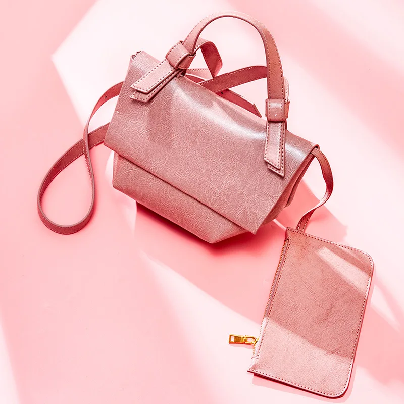 

Fashion Saddle Pink Bag Women cute bow handbag high quality 2019 ladies composite bags summer beach shoulder messenger bag hot