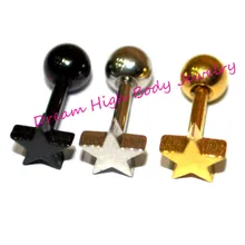 Пятизвездная Сережка-гвоздик королевская подвеска 316L из нержавеющей стали титановая популярная Бижутерия мужской и женский модный хрусталь