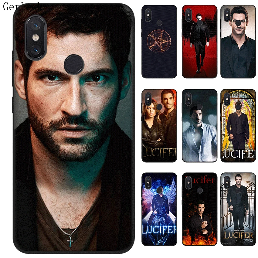 Силиконовые черные ТПУ чехлы для Xiaomi Mi 6 8 A1 A2 F1 lucifer ТВ серии постер