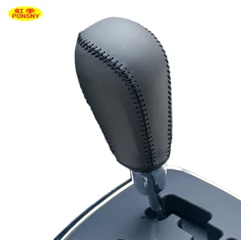 

PONSNY Car Gear Covers Case for Chery ARRIZO 7 Automatic Gear Shift Collars Genuine Leather Cover Car Styling DIY
