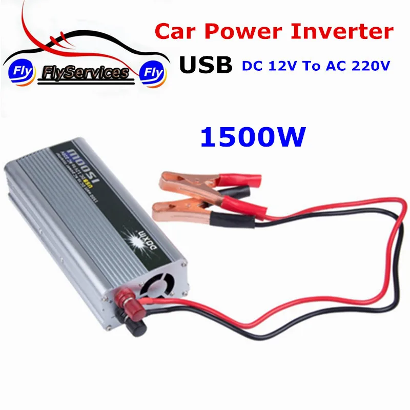 DC 12V /À AC 220 V Automobile Onduleur Portable 1500 W Convertisseur de Puissance De Voiture Professionnel Auto Transformateur De Voiture Accessoires