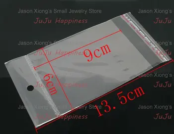 

1000Pcs Self Adhesive Seal Plastic Bags W/Hang Hole 6*13.5cm ob1023