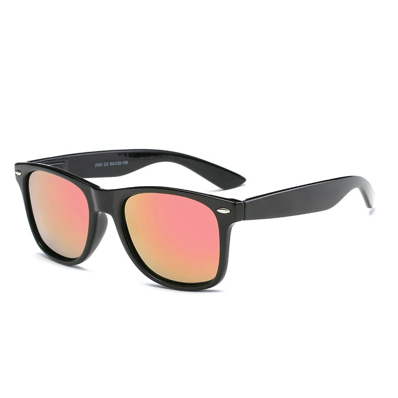 Деревянные солнцезащитные очки поляризованные UV400 Брендовые мужские очки для вождения мужские солнцезащитные очки# PS001 - Цвет линз: pink-black