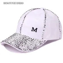 Women Hat New Design Women luxury Rhinestone Casual Fashion Snapbacks Baseball Cap Solid Adjustable Size Casual Caps Women Hat New Design Women luxury Rhinestone Casual Fashion Snapbacks Baseball Cap Solid Adjustable Size Casual Caps