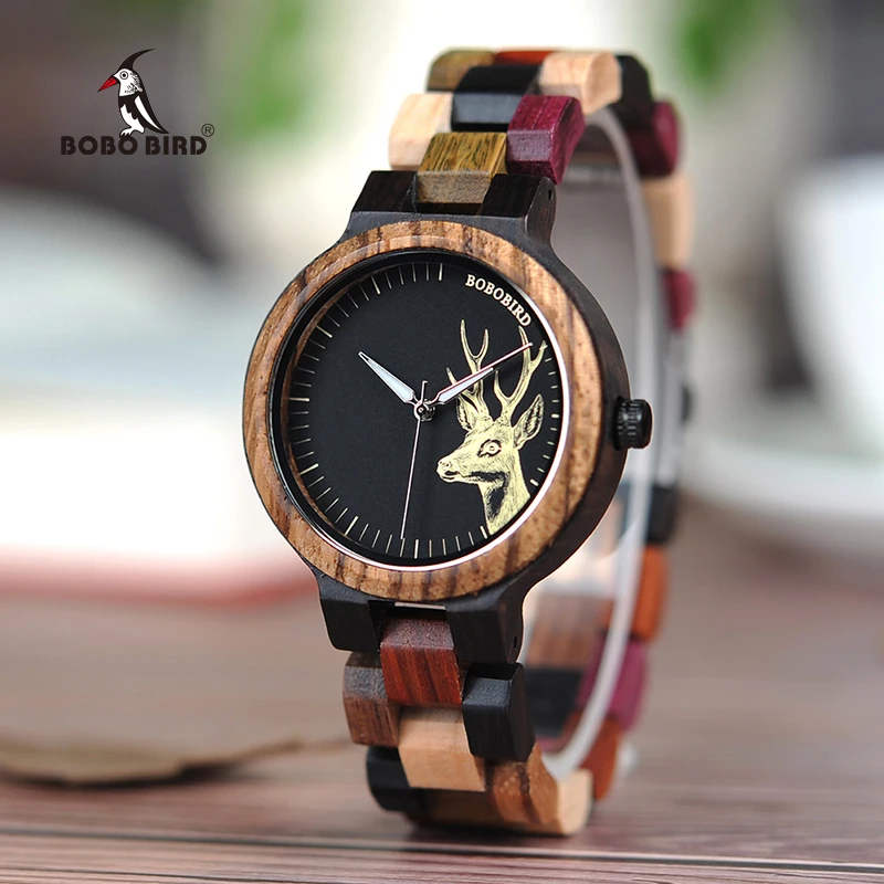 BOBO BIRD Luxury Lovers' Wooden Watches Men Women Handmade Quartz Wristwatches Ideal Gifts item relogio masculino