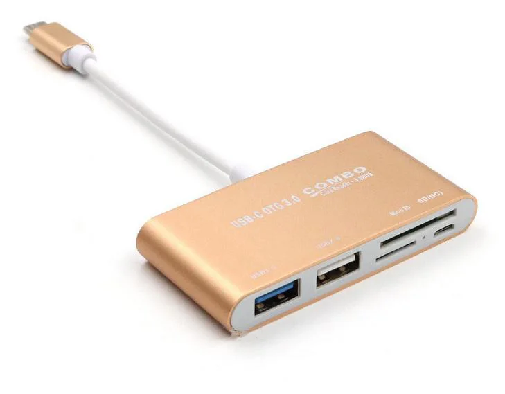 USB 3,1 Тип C до USB3.0 hub-sd TF картридер OTG адаптер для MacBook для huawei P9 плюс P20 для samsung S8 S9 плюс Android