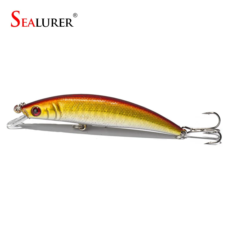 Бренд sealurer Рыболовная Приманка Minnow 8 см 7 5 г 3D глаза пластиковая искусственная