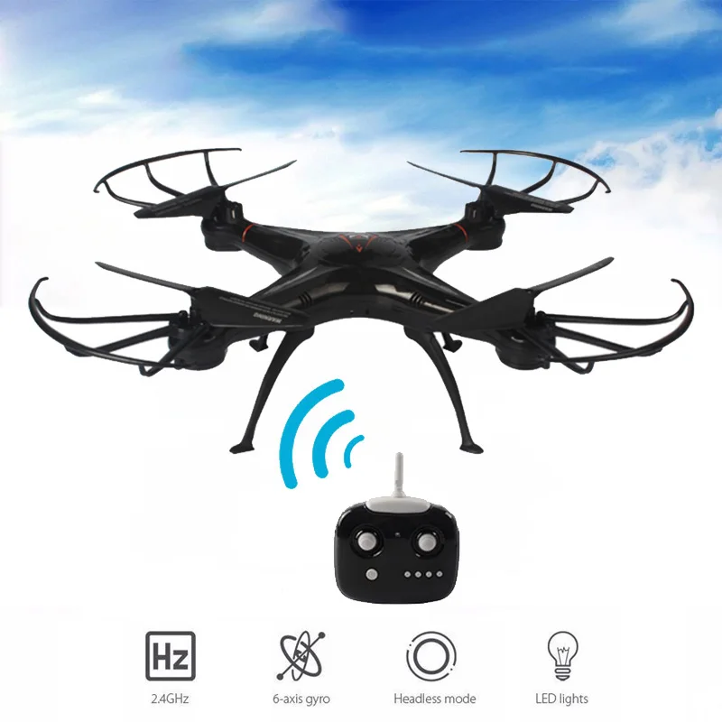 UAV Quadcopter Drone Aircraft 6 Axis Gyro ABS 2.4GHz 4CH Altitude Hold Wireless One Key Landing Premium Electronic Toys