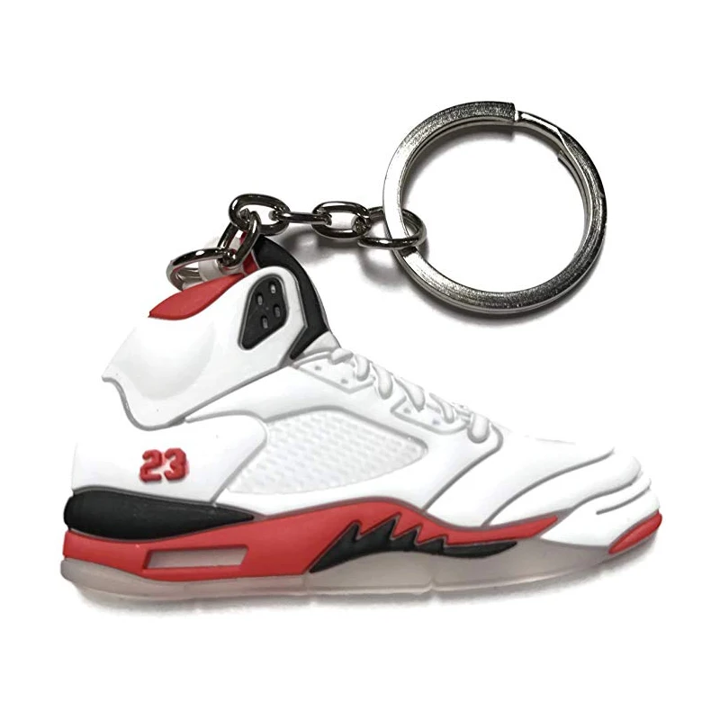 

Air Jordan Retro 5 White Red Black Shoe Keychain Collectable