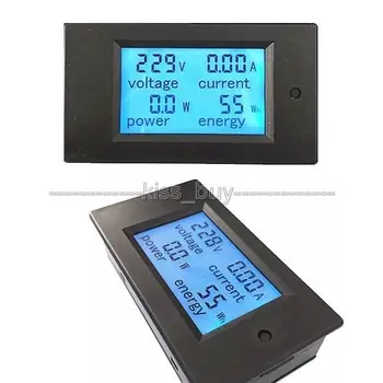 

AC 20A Power Meters Monitor Volt Amp kWh Watt Digital Combo Meter AC110V 220V Voltmeter Ammeter