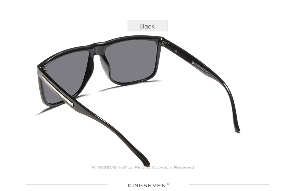 KINGSEVEN BRAND DESIGN Sunglasses Men Male Polarized Sunglasses Driving Vintage TR90 Square Frame Goggles Gafas UV400