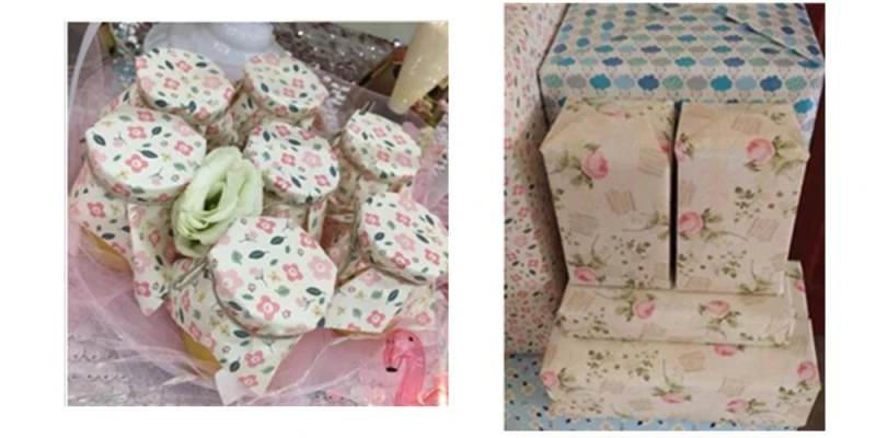 10 folha rolo floral modelado presente embalagem