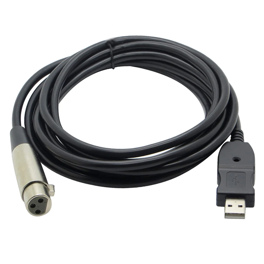 10 шт./лот 3 м 9 футов USB папа на Pin XLR Женский конвертер кабель для микрофона микрофон