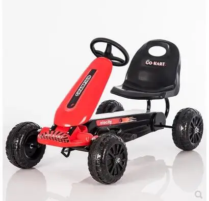 Детская педаль Go Kart с EVA твердыми колесами - Цвет: Красный