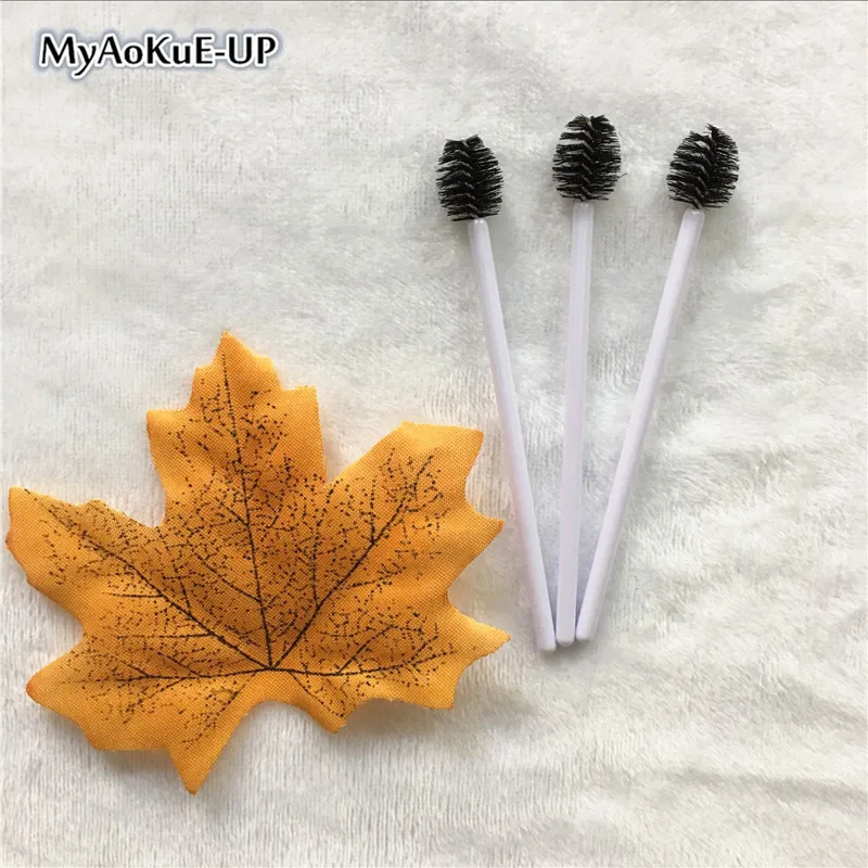 Myaokue Up по одному Одноразовые щетка для ресниц 300 шт/короче спереди и длиннее сзади) косметические кисти аппликационная палочка Расширение микс 4 цвета кисти для макияжа, Лидер продаж