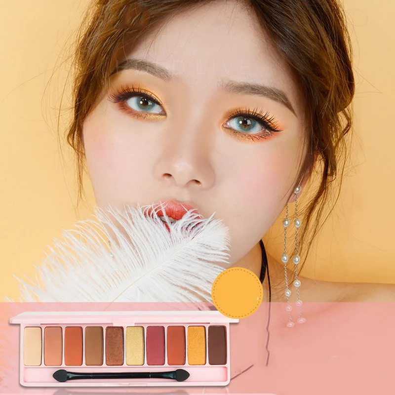 

eyeliner colours Party queen 10 Colors Fashion eyeshadow palette Matte palette Glitter eye shadow set Korea makeup