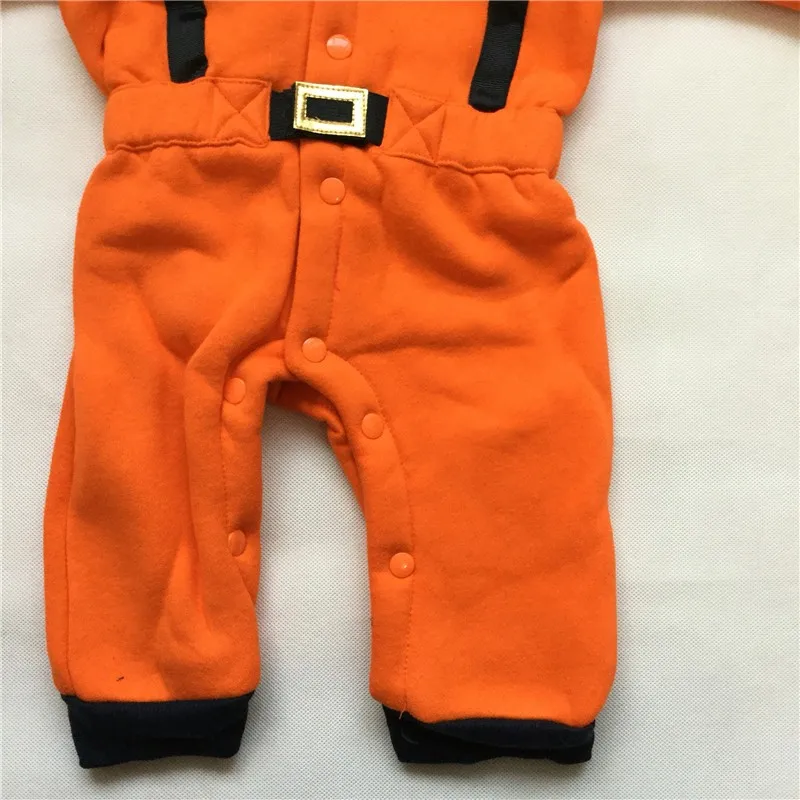 Одежда для маленьких мальчиков для новорожденных Для маленьких мальчиков комбинезон костюм астронавта с длинными рукавами комбинезон Оранжевый Вышивка пространство костюм детские костюмы