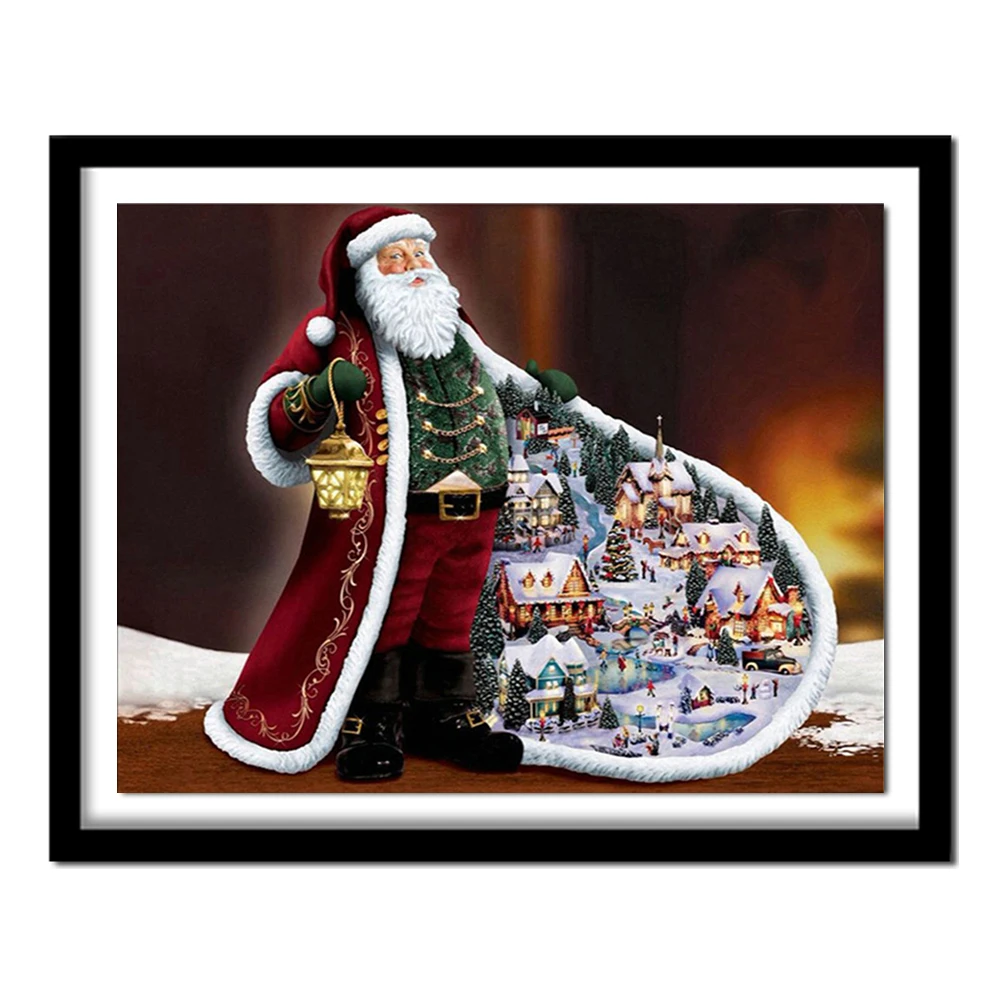 

New 5D DIY Diamond Painting Father Christmas Embroidery Full Square Diamond Cross Stitch Rhinestone Painting Home Decor