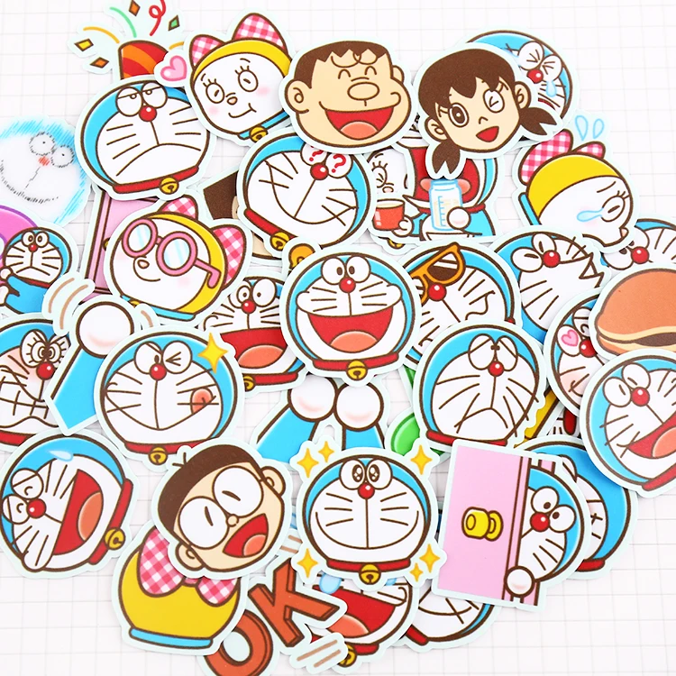 40 шт. doraemon домашнее выражение наклейки для Мода ноутбук сноуборд домашний декор автомобиля Стайлинг наклейка холодильник каракули Малыш игрушка